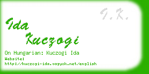 ida kuczogi business card